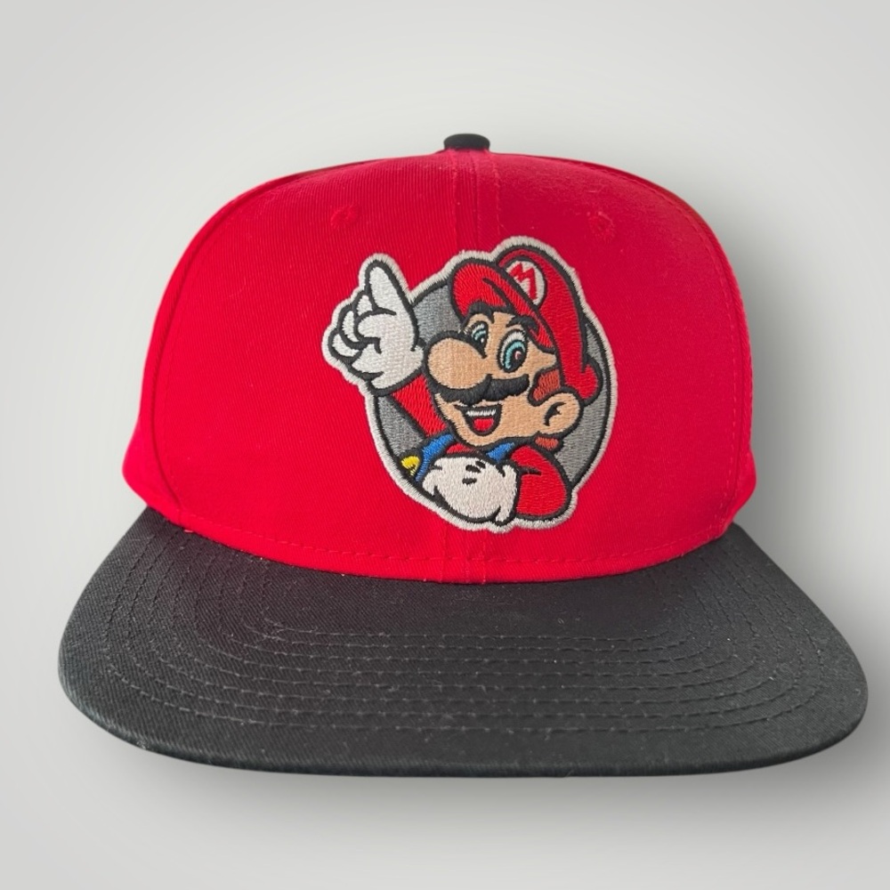 Nintendo Super Mario Cap One Size Adjustable Back Red Pre Owned Great Condition - Picture 7 of 14